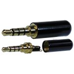 35M 4PMMG Pro.fi.con golden plated metallic male plug 3.5mm 4p αρίστης ποιότητας επίχρυσο αρσενικό μεταλλικό φις καλωδίου